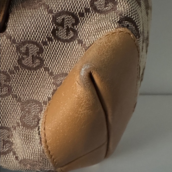 Authentic GUCCI GG Canvas Sherry Line Tote Bag Beige - Picture 9 of 16